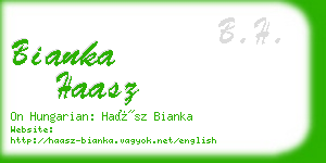 bianka haasz business card